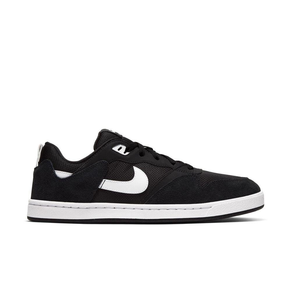 NWT Nike SB Alleyoop Men's Skate Shoes, White/Black Blanco, US 8.5 / UK 7.5